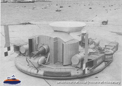 SRN1 fitted with a new jet turbine -  (credit: The <a href='http://www.hovercraft-museum.org/' target='_blank'>Hovercraft Museum Trust</a>).